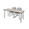 Kee Rectangle Tables > Training Tables > Kee Table & Chair Sets, 60 W, 24 L, 29 H, Maple MT6024PLBPCM44GY - alternate 1
